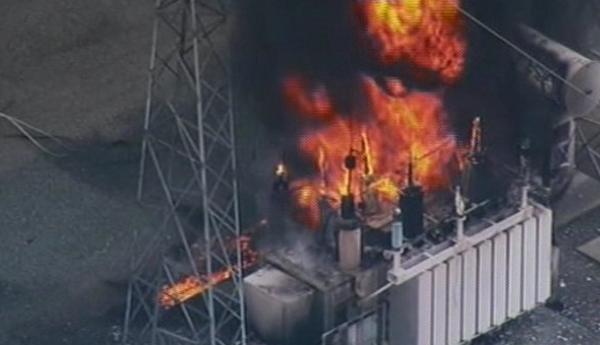 Fire at a Electricity Sub Station