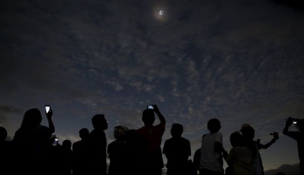Solar Eclipse In Indonesia Sun totality blocked by the Moon