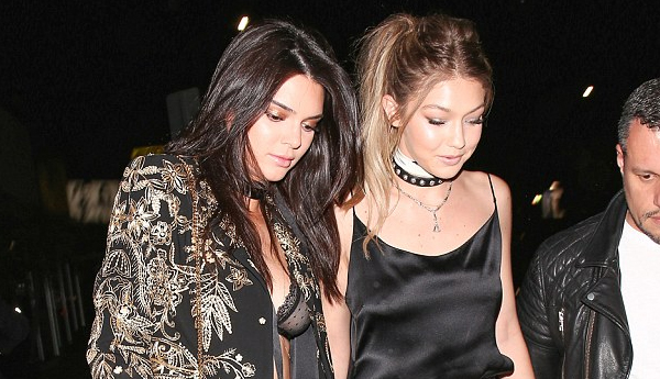 Kendall Jenner Flashes her abs in a Lace Bra (Photo)