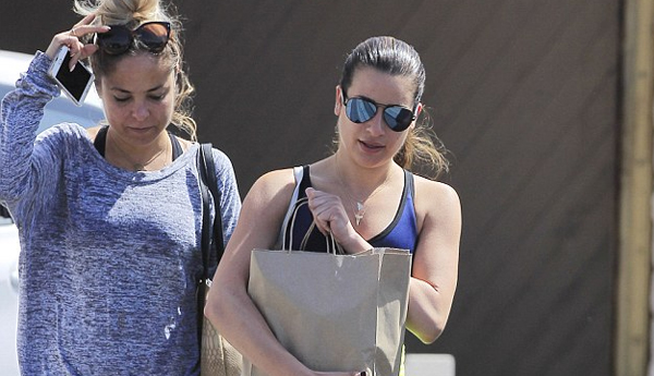 Double up day Lea Michele Gets back Into her Workout Regimen after Coachella as she hits spin and yoga classes back to back