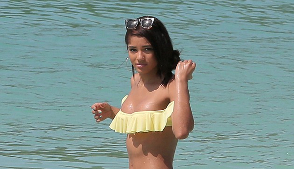 Justin Bieber’s ex Yovanna Ventura Struggles to Contain Her Body in Frilly Bikini Top as She Flaunts her flawless posterior for PDA with beau in St Barts 