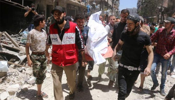 Syria Aleppo air strike hit Hospital