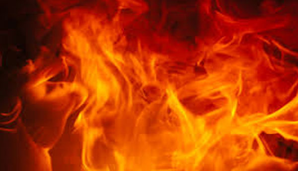 Fire in Kilinochchi Town