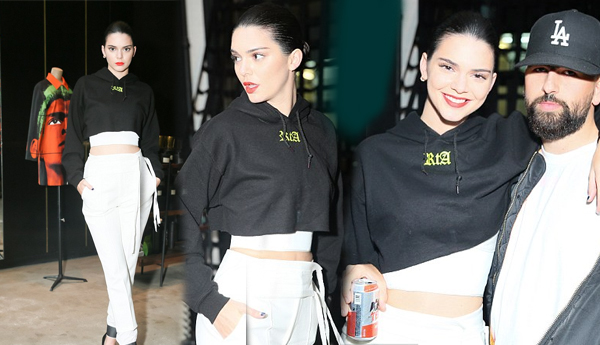 Kendall Jenner Flashes Her Trim Midriff  in NYFW collection Launch