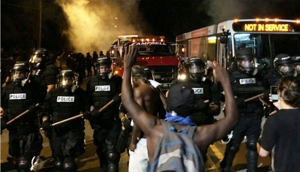 Protesters Clash with Police in Charlotte After Fatal Shooting of Black Man