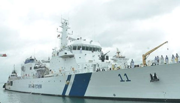 Indian Coast Guard Ship in the Port of Colombo