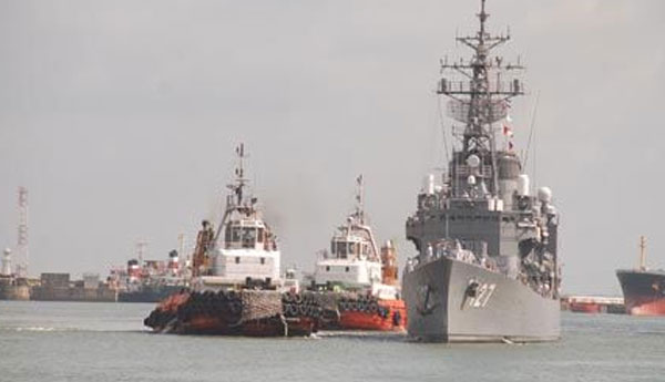 Three Japanese Naval Ships Arrived at  Port