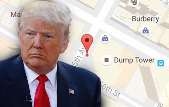 Trump Tower Name Changed To ‘Dump Tower’ On Google Maps