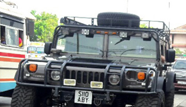 An Unregistered American Jeep Intercepted by Matara Police
