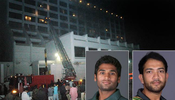 Pakistani Cricketers Injured in Karachi Blaze