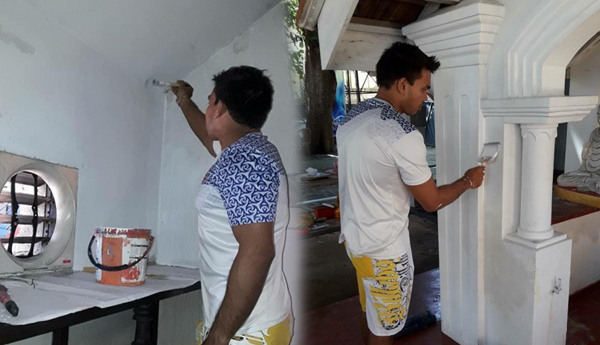 Namal White Washing Carlton Buddhist Vihara
