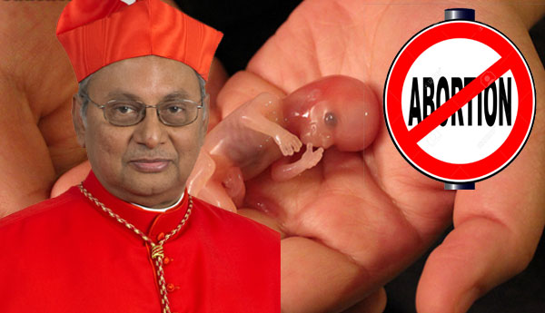Cardinal Ranjith is Against  Abortion
