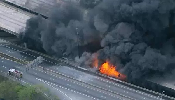 Atlanta fire: Section of Highway Collapses After Blaze