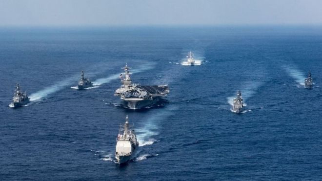 North Korea lashes out at US Navy strike group move