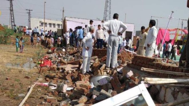 At least 22 killed by collapsing wall at Indian wedding