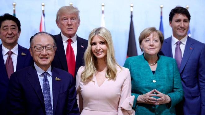 Ivanka Trump takes Donald Trump seat at G20 leaders’ table