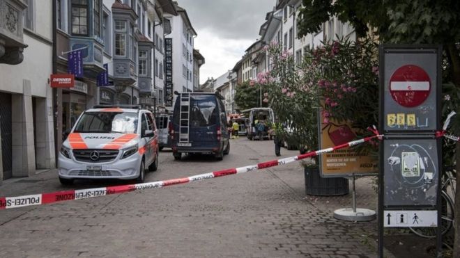 Switzerland chainsaw attack: Police hunt Schaffhausen attacker