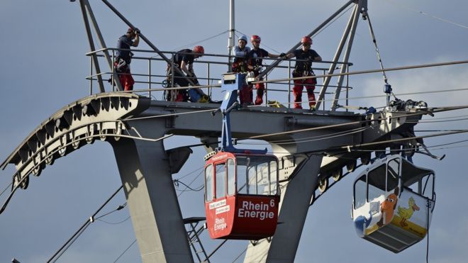 German Cable Car Collision Leaves Dozens Stranded in mid-air