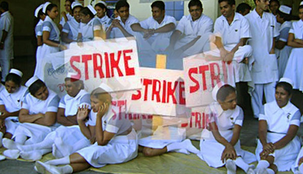 Nursing Staff on Strike in Puttalam Hospital