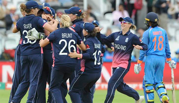 Women’s World Cup: England beat India by nine runs in thrilling final at Lord’s