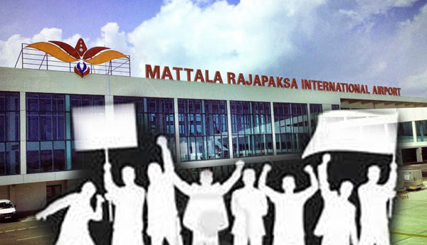 Protest  Demonstration In Front of  Mattala  International Airport