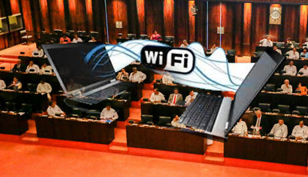 Laptops With Internet Facilities on MPs Desk in House
