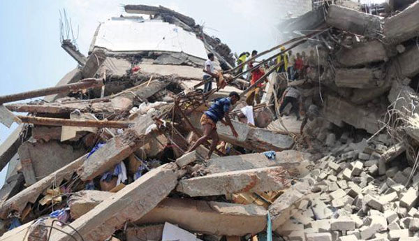 A Building Collapsed in Periyamulla, Negombo.