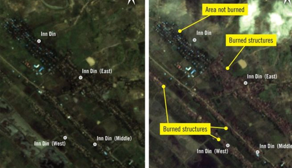 Rohingya Crisis: Satellite Images Of Myanmar Village Burning