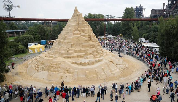 Sculptors Build 55feet Sandcastle in Germany to Claim World Record