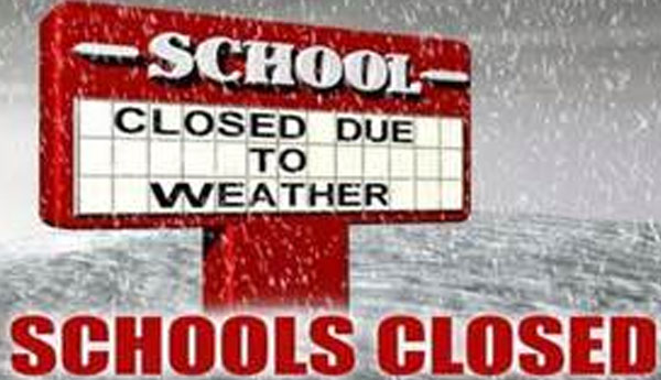 Schools Closed Due to Adverse weather