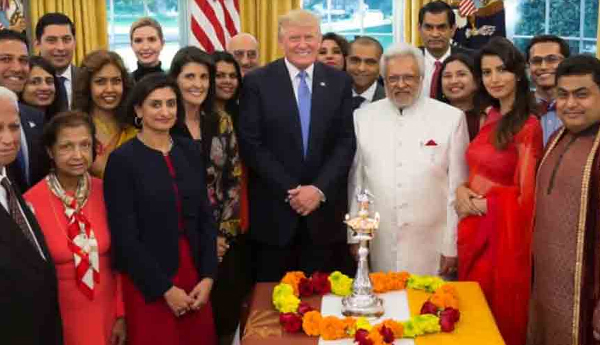 Donald Trump Celebrates Diwali In Oval Office Donald Trump Celebrates Diwali In Oval Office