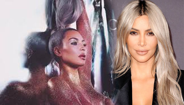 Kim Kardashian Poses in Nothing but Glitter for New KKW Beauty Line