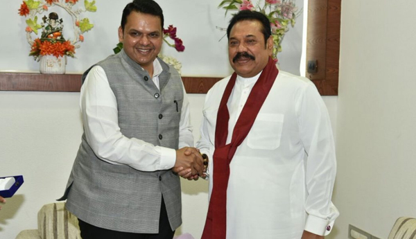 Mahinda Rajapaksa calls on Chief Minister of Maharashtra Devendra Fadnavis