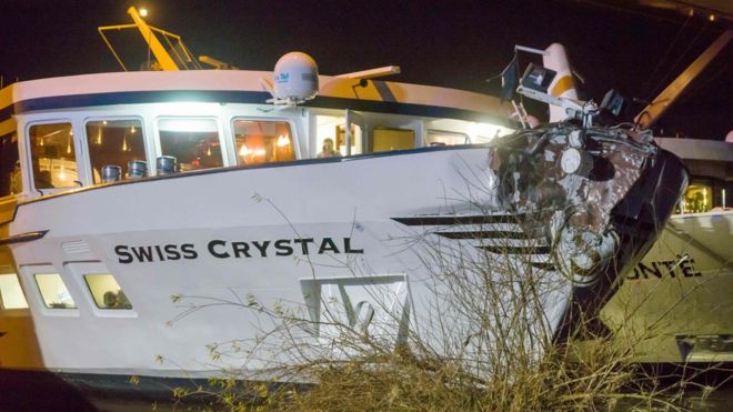 Swiss Cruise Ship Collides With Motorway Bridge In Germany
