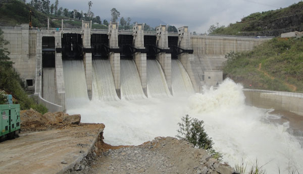 Incessant Rain Compelled to Open Three Spill Gates of Upper Kotmale Dam Today