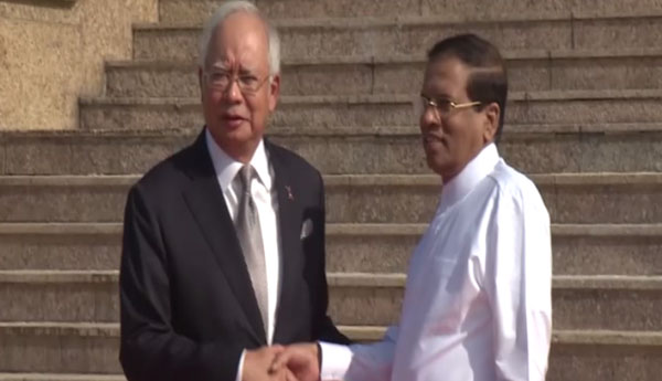 Malaysian PM Najib Razak to Meet Srilankan President & PM Today