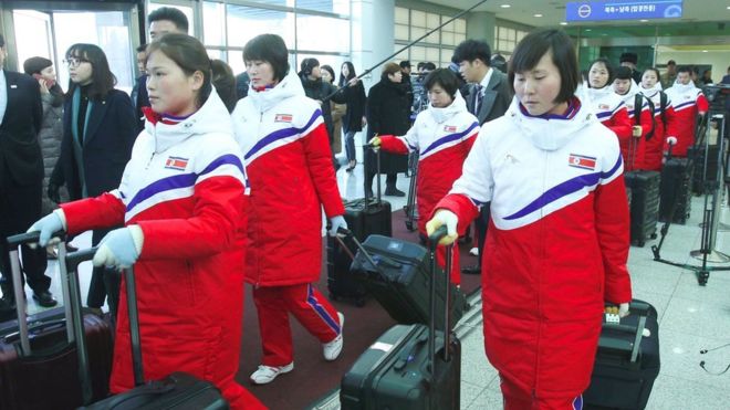 N Korean Hockey Players Arrive In The South For Joint Team