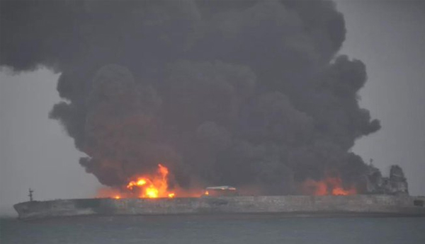 Sanchi: Oil Tanker Still Burning Off China Coast