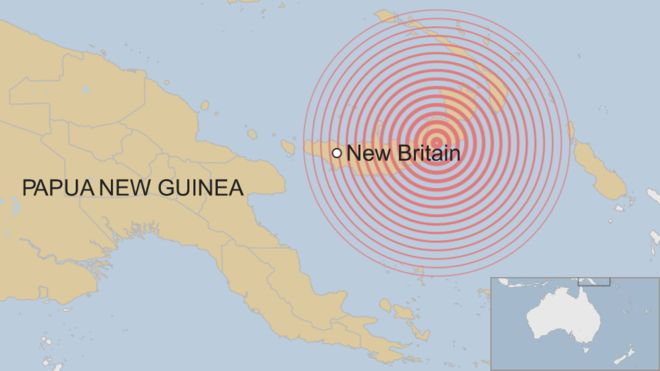 6.9 Magnitude Earthquake Strikes Near Papua New Guinea