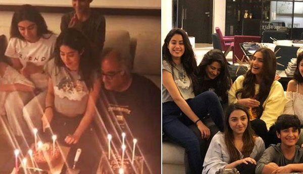 Janhvi Kapoor Cuts Birthday Cake With Sonam, Rhea, Khushi & Anshula