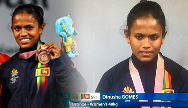 Bronze Medal  For Dinusha Gomes of Srilanka at Commonwealth Games 2018
