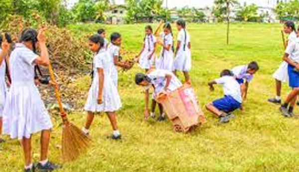 Cleaning School Premises on Sunday