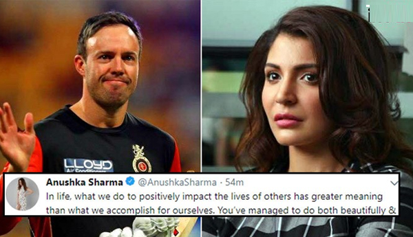 AB De Villiers Retirement: Anushka Sharma Bids Emotional Farewell To South African Legend