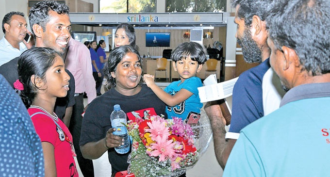 Missing fishermen arrive from the Maldives