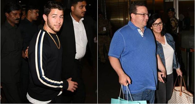 Nick Jonas arrives in India with parents