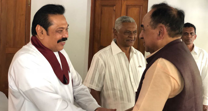 Subramanian Swamy suggests giving Rajapaksa India’s highest award Subramanian Swamy suggests giving Rajapaksa India’s highest award