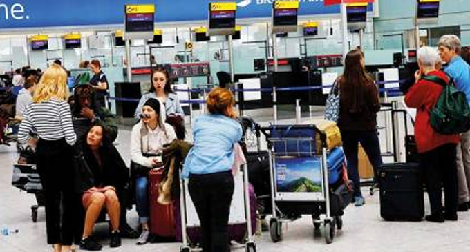 2-1/2-hour queue at Heathrow passport control recorded in July