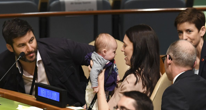 New Zealand PM makes history with baby at UN assembly