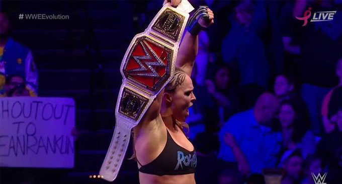 WWE Evolution 2018 Results: Ronda Rousey, Becky Lynch retain their titles WWE Evolution 2018 Results: Ronda Rousey, Becky Lynch retain their titles