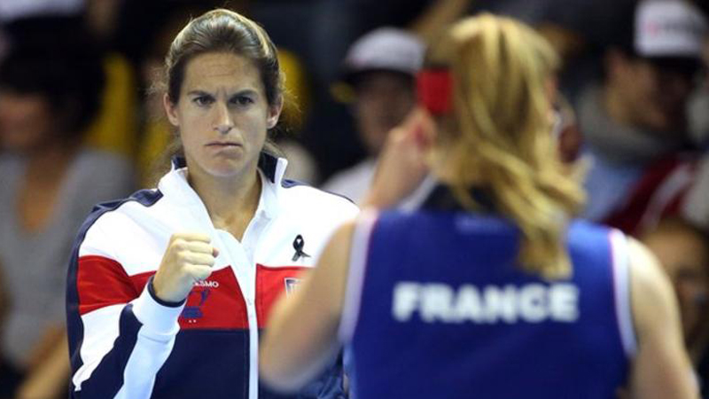 Amelie Mauresmo withdraws as France Davis Cup Captain to coach Lucas Pouille Amelie Mauresmo withdraws as France Davis Cup Captain to coach Lucas Pouille
